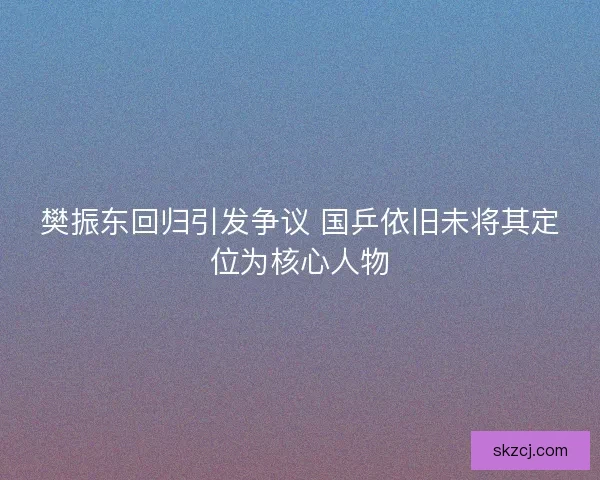 樊振东回归引发争议 国乒依旧未将其定位为核心人物